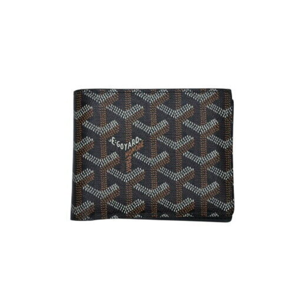 GOYARD Victoire bifold wallet black Goyardine canvas